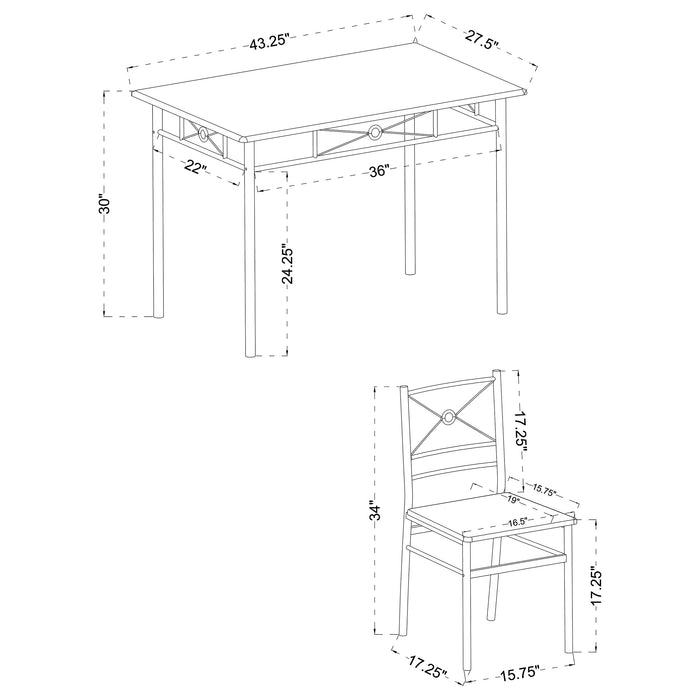 Anna 5 Pc Dining Set