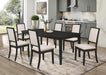 Louise 7-piece Rectangular Dining Set Black and Cream image