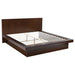 Jessica Eastern King Platform Bed with Rail Seating Cappuccino image