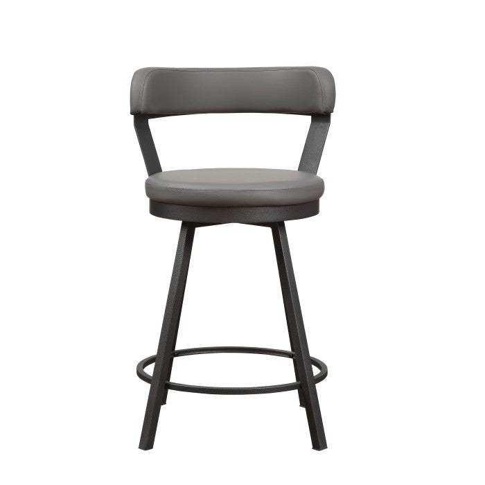 5566-24GY - Swivel Counter Height Chair, Gray
