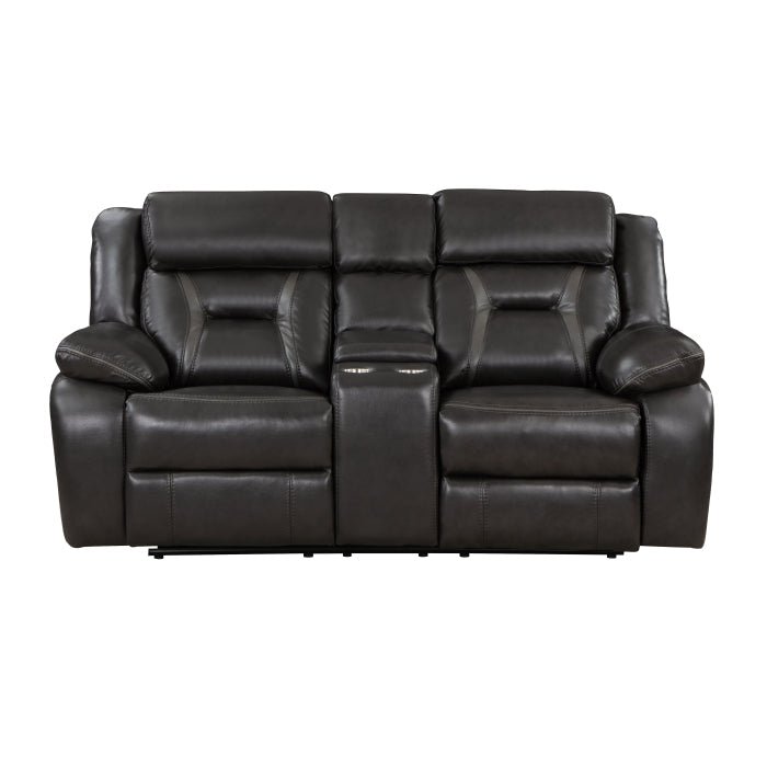 8229NDG-2 - Double Reclining Love Seat with Center Console
