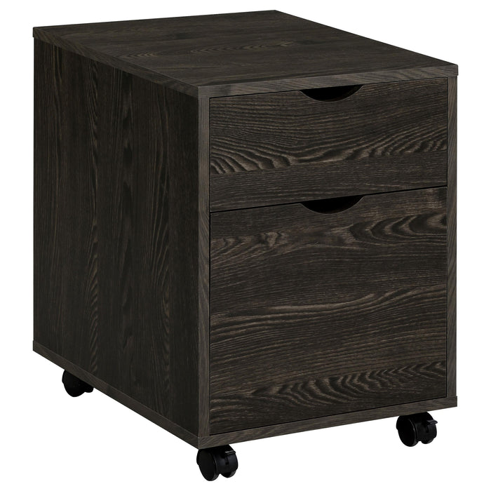 Noorvik 2-drawer Mobile File Cabinet Dark Oak image