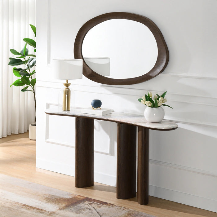 Console Table w/Natural Marble