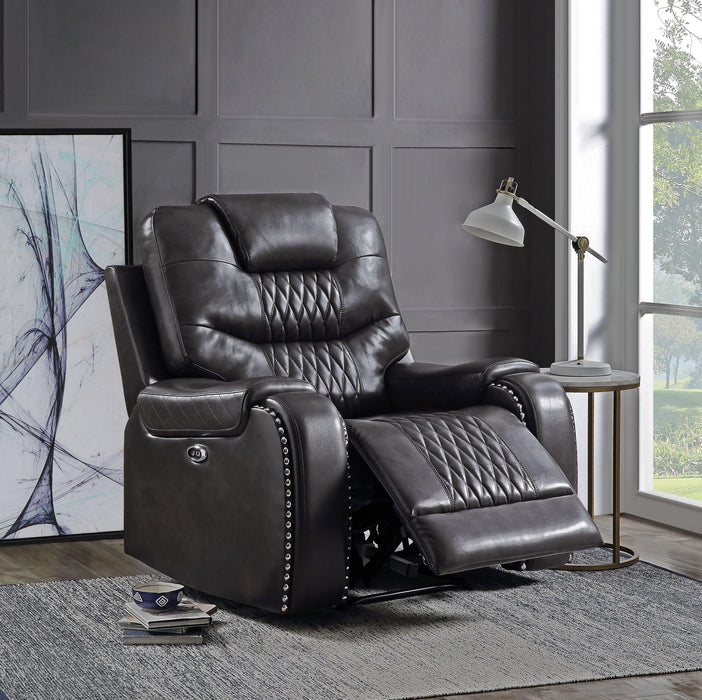 Braylon Magnetite PU Recliner (Power Motion) image