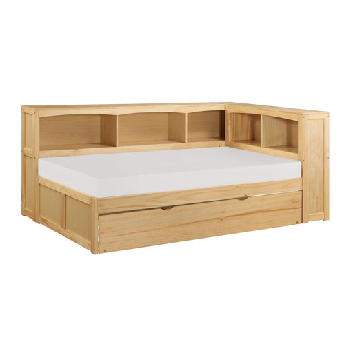 Bartly-(4) Twin Bookcase Corner Platform Bed with Twin Trundle image