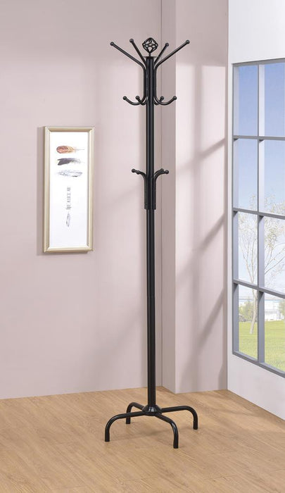 Collier 12-hook Coat Rack Black