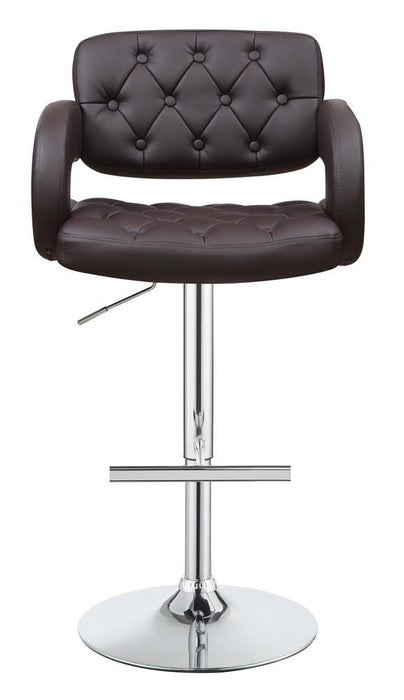 Brandi Adjustable Bar Stool Chrome and Brown