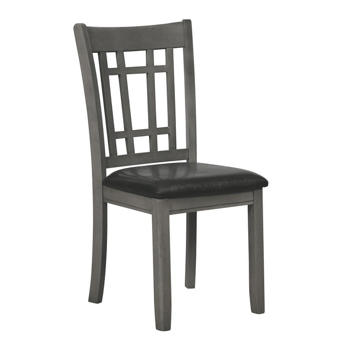 Lavon Padded Dining Side Chairs Medium Grey and Black (Set of 2)