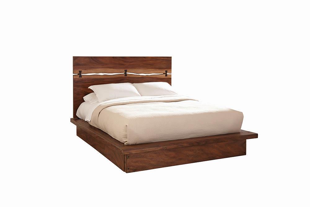 Winslow Eastern King Bed Smokey Walnut and Coffee Bean