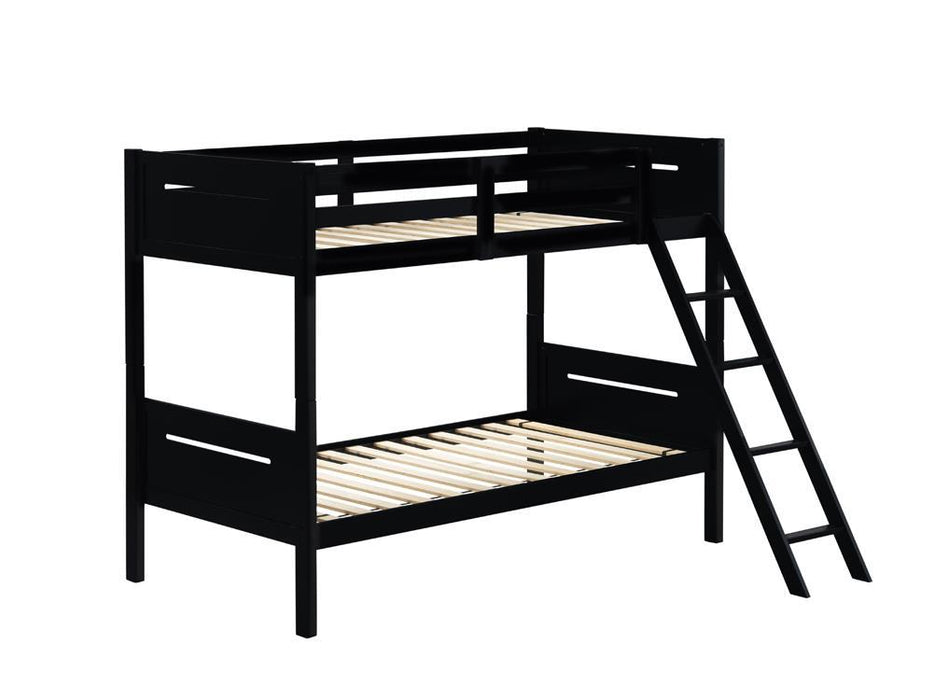 Littleton Twin Over Twin Bunk Bed Black