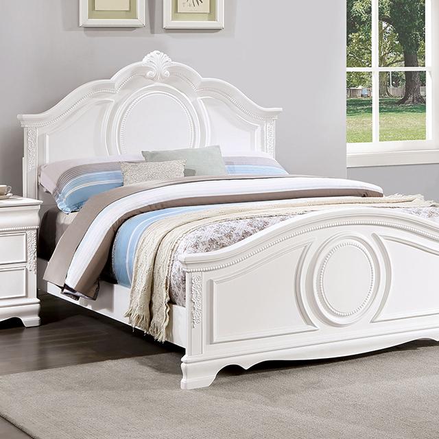 ALECIA Twin & Full Bed, White