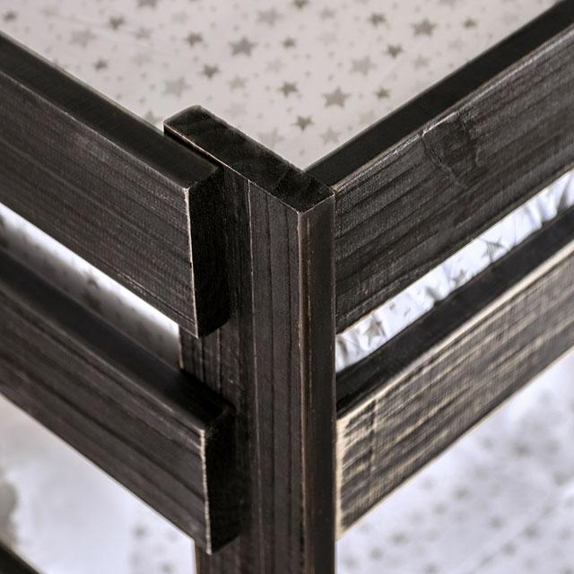 Arlette Twin/Twin Bunk Bed Brown, Black, Gray, & White