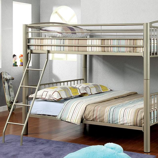 Lovia Metallic Gold Full/Full Bunk Bed