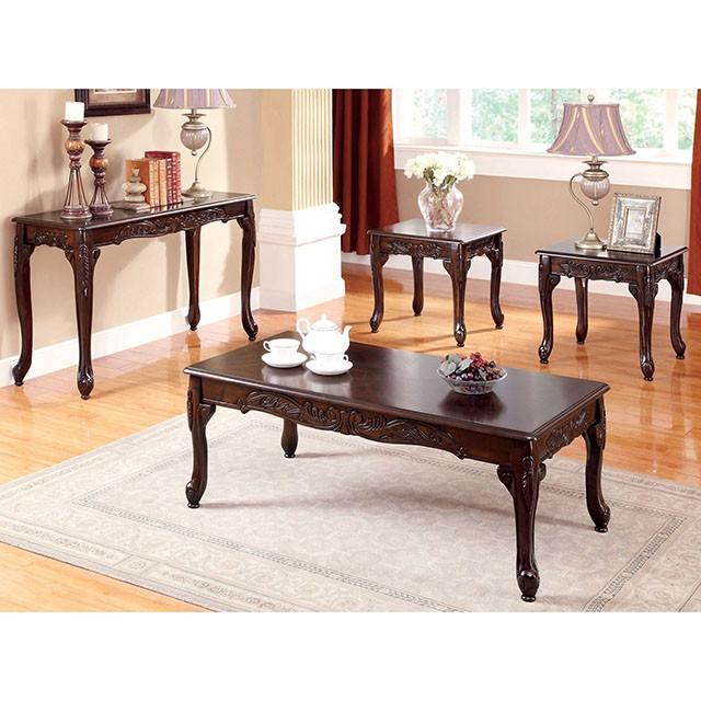 Cheshire Dark Cherry 3 Pc. Coffee Table Set