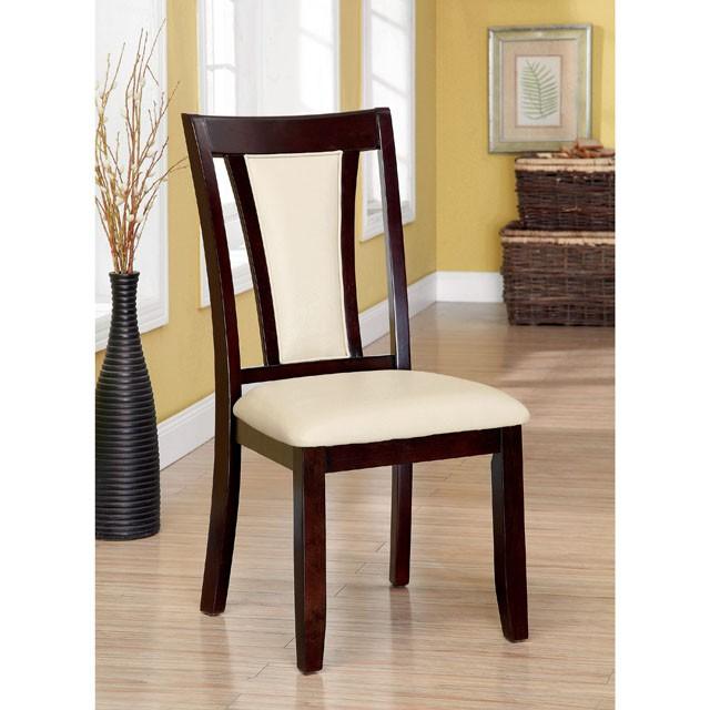 BRENT Dark Cherry/Ivory Side Chair (2/CTN)