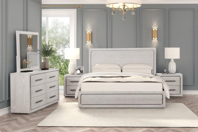 Crowthorne Bed White & Grey