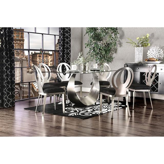 ORLA Silver/Black Dining Table