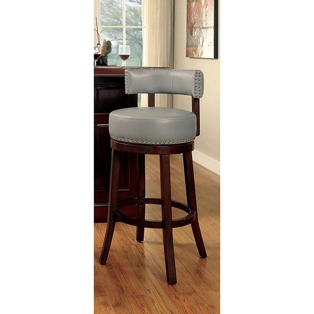 SHIRLEY Dark Oak/Gray 24" Bar Stool