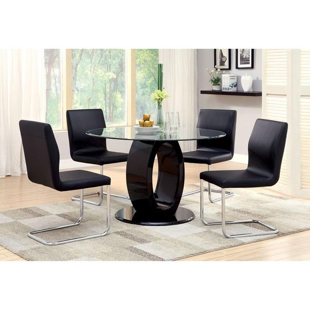 LODIA I Black/Silver Side Chair