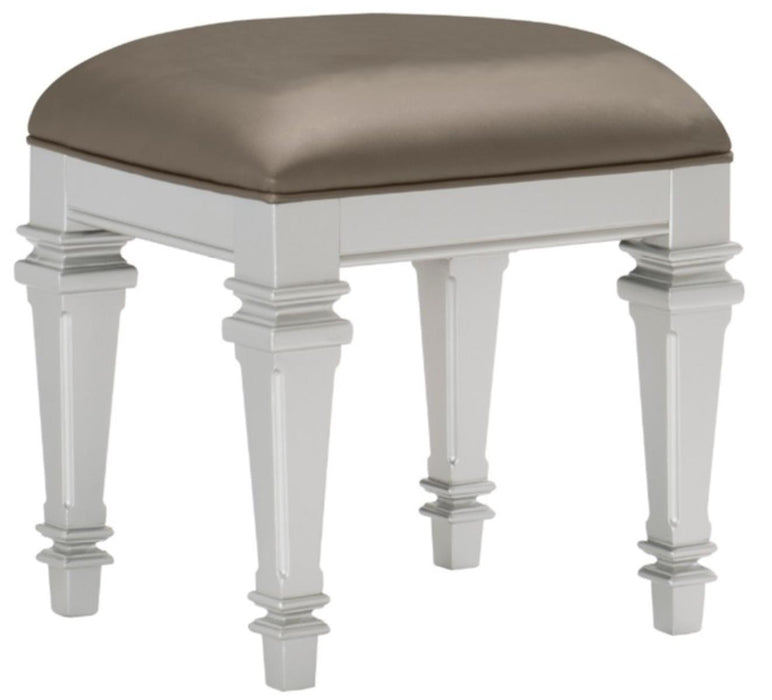 Avondale Vanity Stool in Silver 1646-14