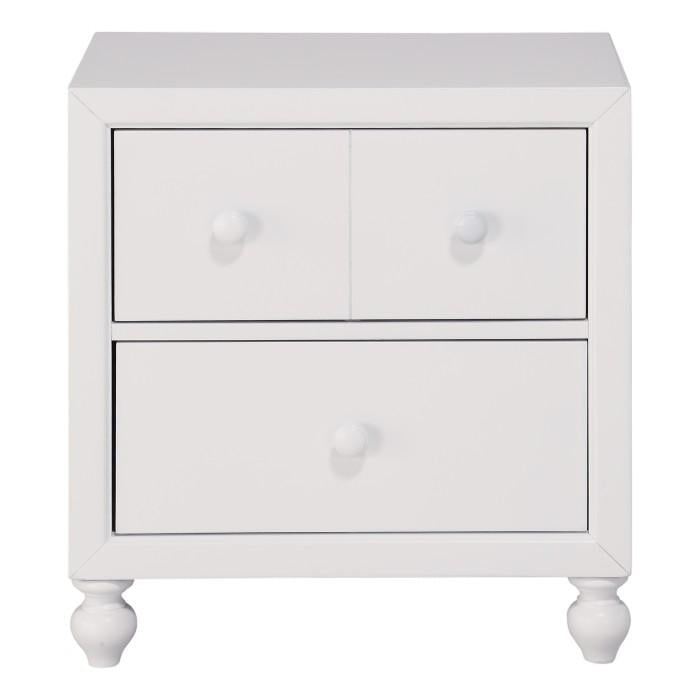 Wellsummer 2 Drawer Nightstand in White 1803W-4 image