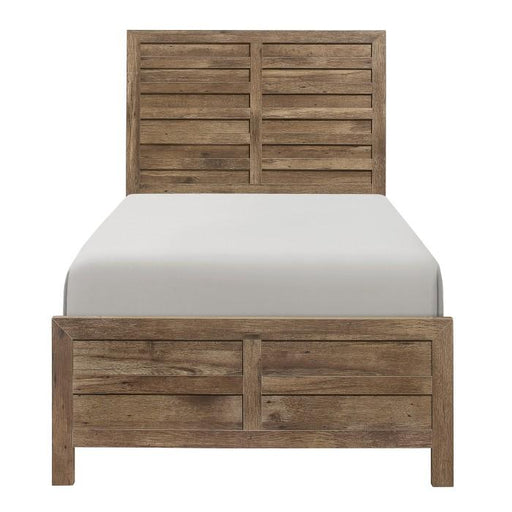 Mandan Twin Panel Bed in Weathered Pine 1910T-1 image