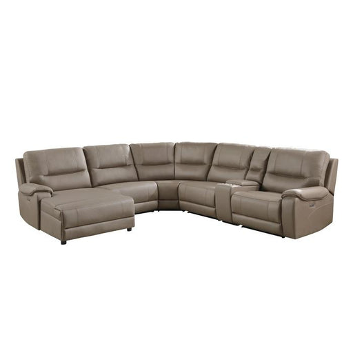 9429TP6LCRRPWH - (6)6-Piece Modular Power Reclining Sectional with Power Headrests and Left Chaise image