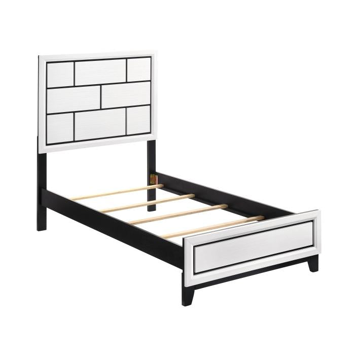 1645WHT-1-Youth (2) Twin Bed