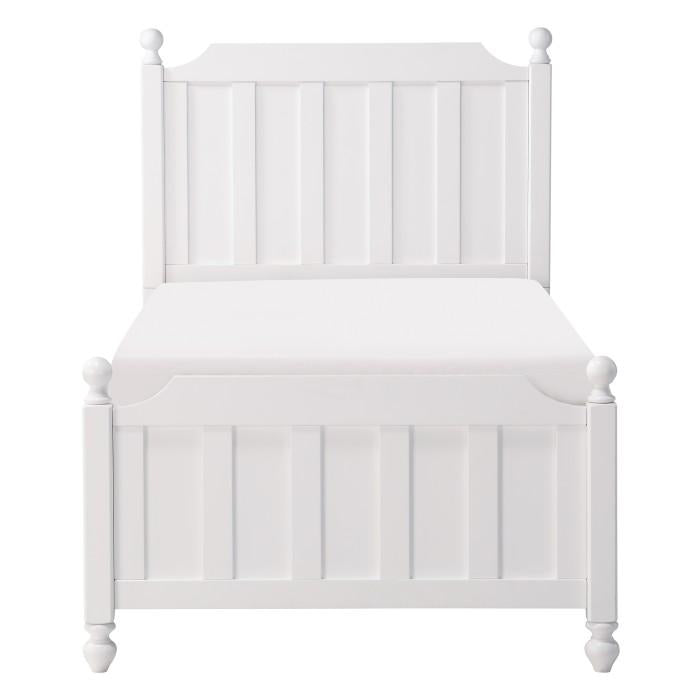 Wellsummer Twin Panel Bed in White 1803WT-1 image