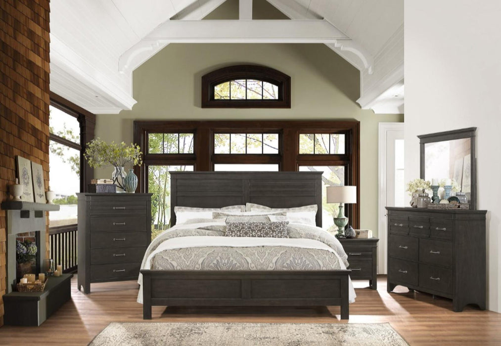 Blaire Farm King Panel Bed in Saddle Brown Wood 1675K-1EK