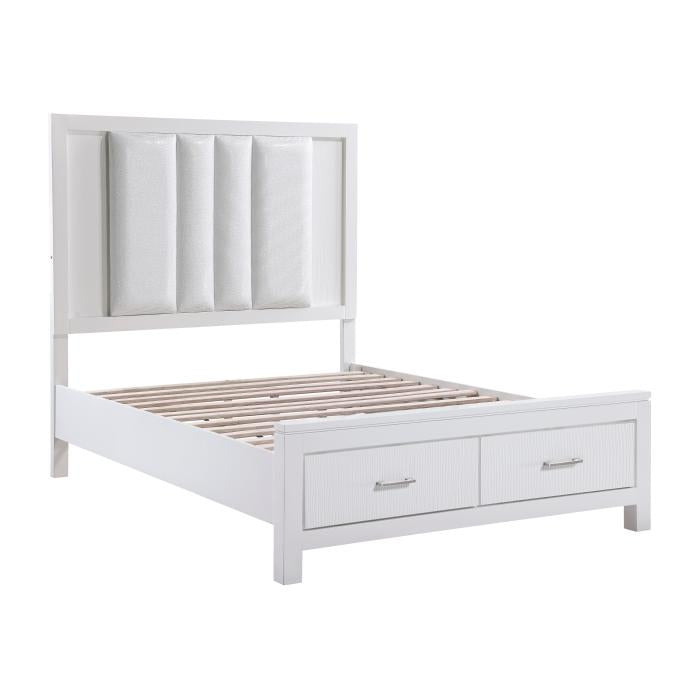 Prism (3) California King Platform Bed with Footboard Storage