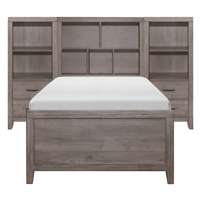 Woodrow-4pc Set Twin Wall Bed with Toy Boxes (TB+2PNS+TFT) image